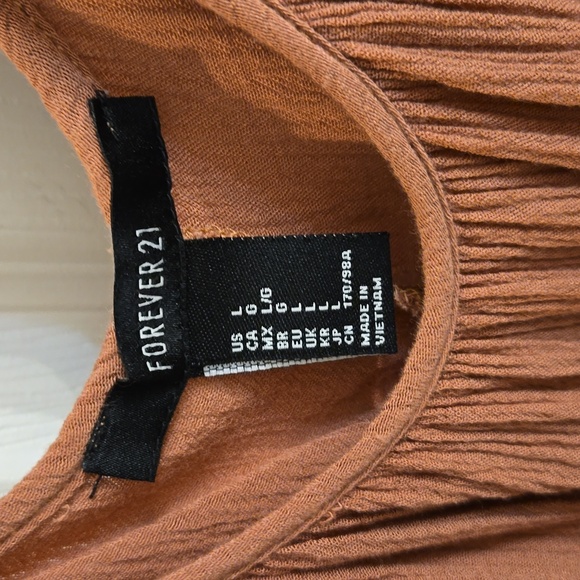 Forever 21 blouse,cold shoulder, summer,beach,dusty rose,flowy - Picture 8 of 10